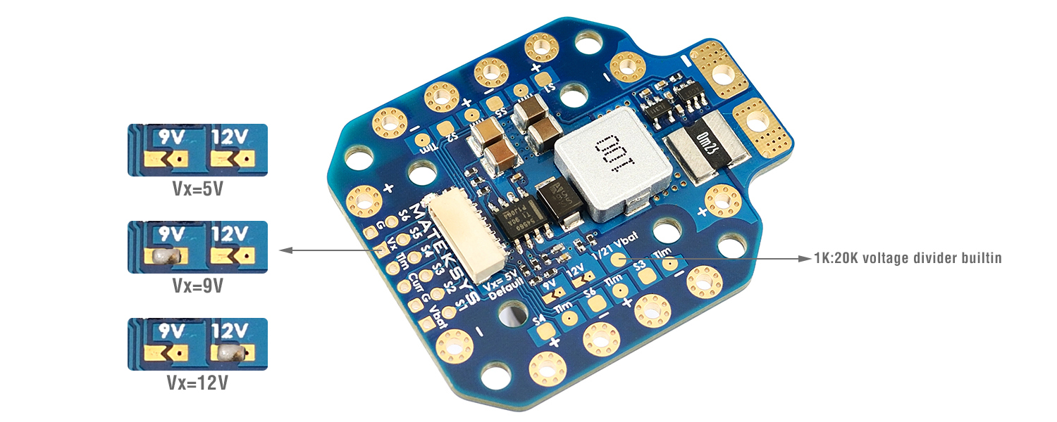 Питательный блок Oike Mateksys – обзор и цена Drone Power Distribution Board